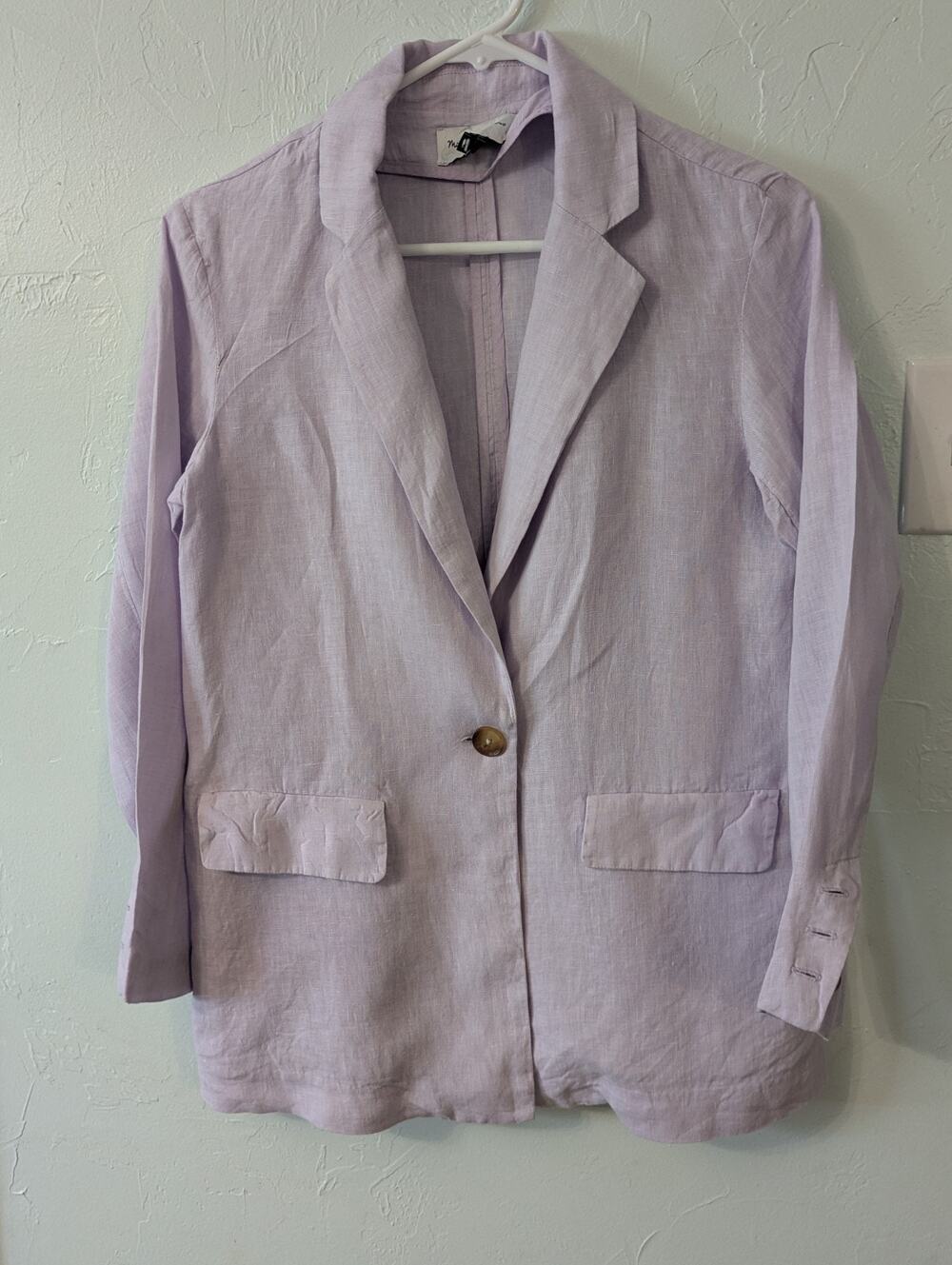 Michael Stars Lavender Linen Blazer XS One Button